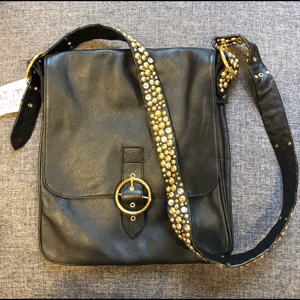 Charm and Luck Black Messenger Bag
